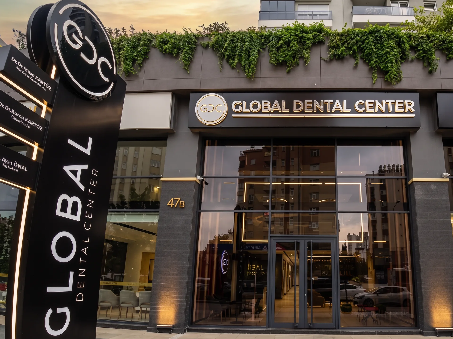 Global Dental Center clinic exterior in Antalya